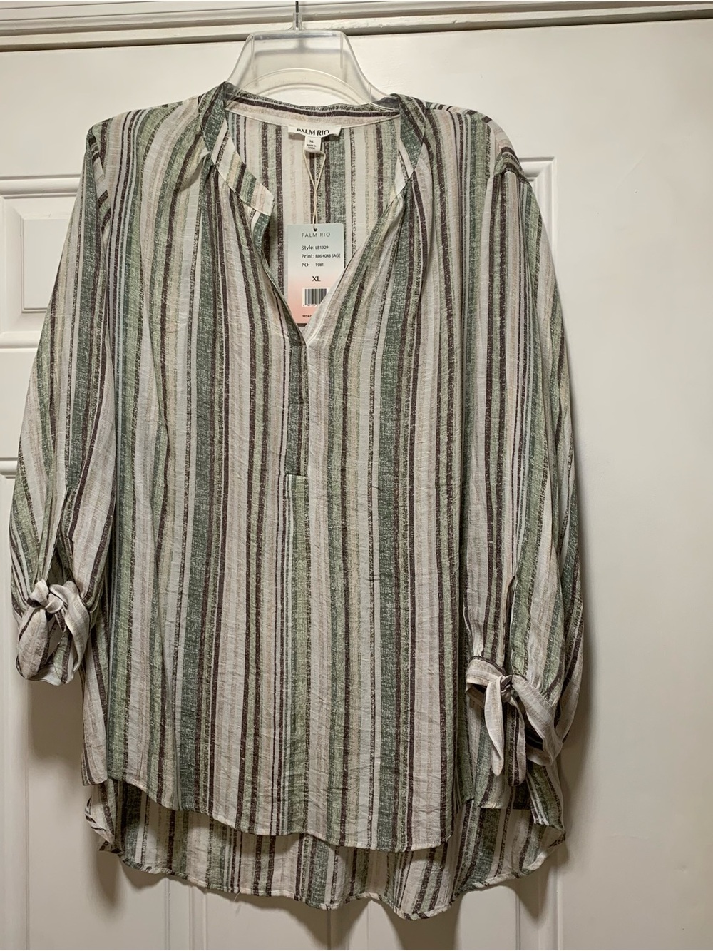 Striped V-Neck Tunic